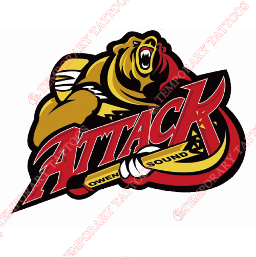 Owen Sound Attack Customize Temporary Tattoos Stickers NO.7370